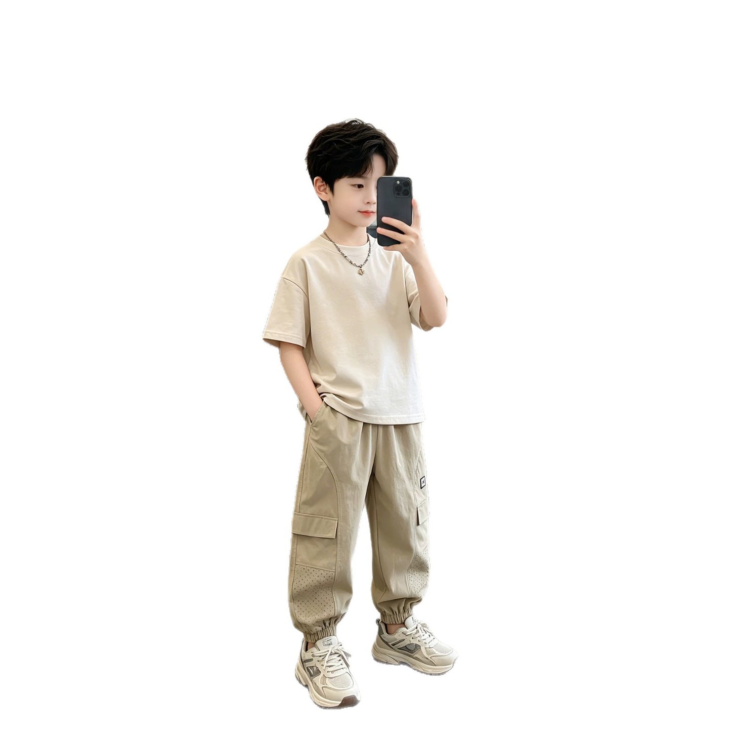 Children's Woven Casual Letters Korean Style Trousers Children's Pants