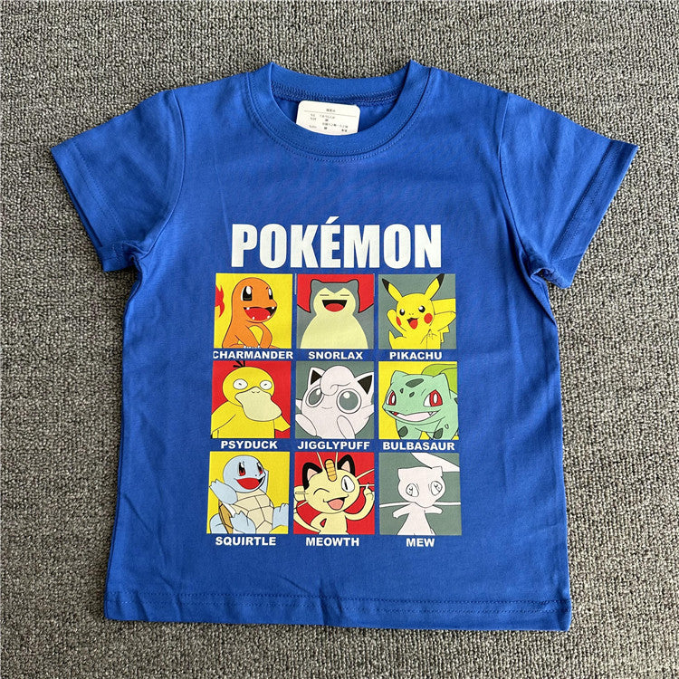 Versatile Children's Summer Cartoon Anime Short-sleeved Children's T-shirt