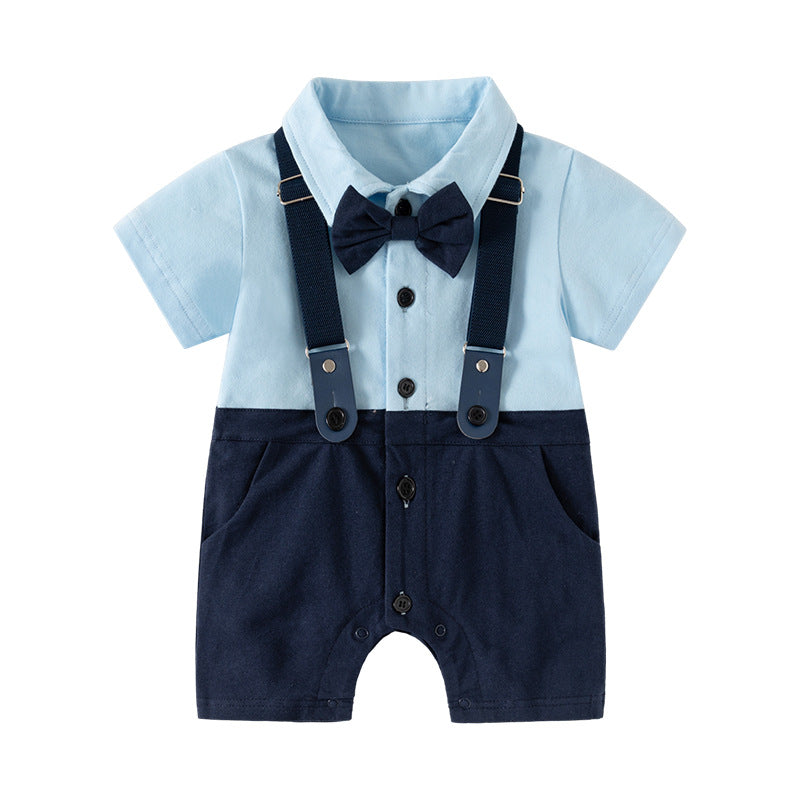 Suspender Shorts Boy Hundred Days Banquet One Year Old Celebration Jumpsuit, Climbing Suit
