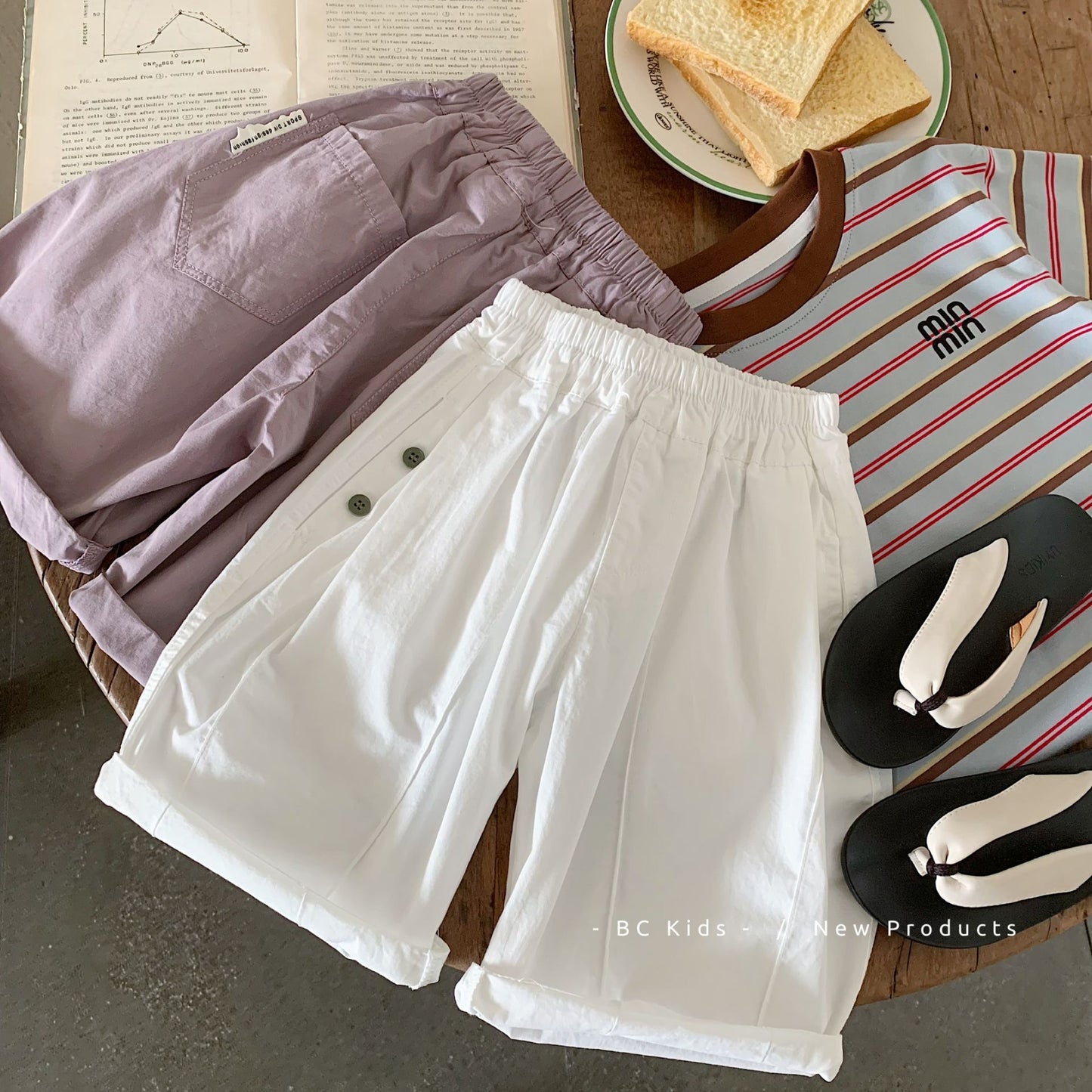 Children's Bermuda Shorts Summer Boys Solid Color Children's Pants