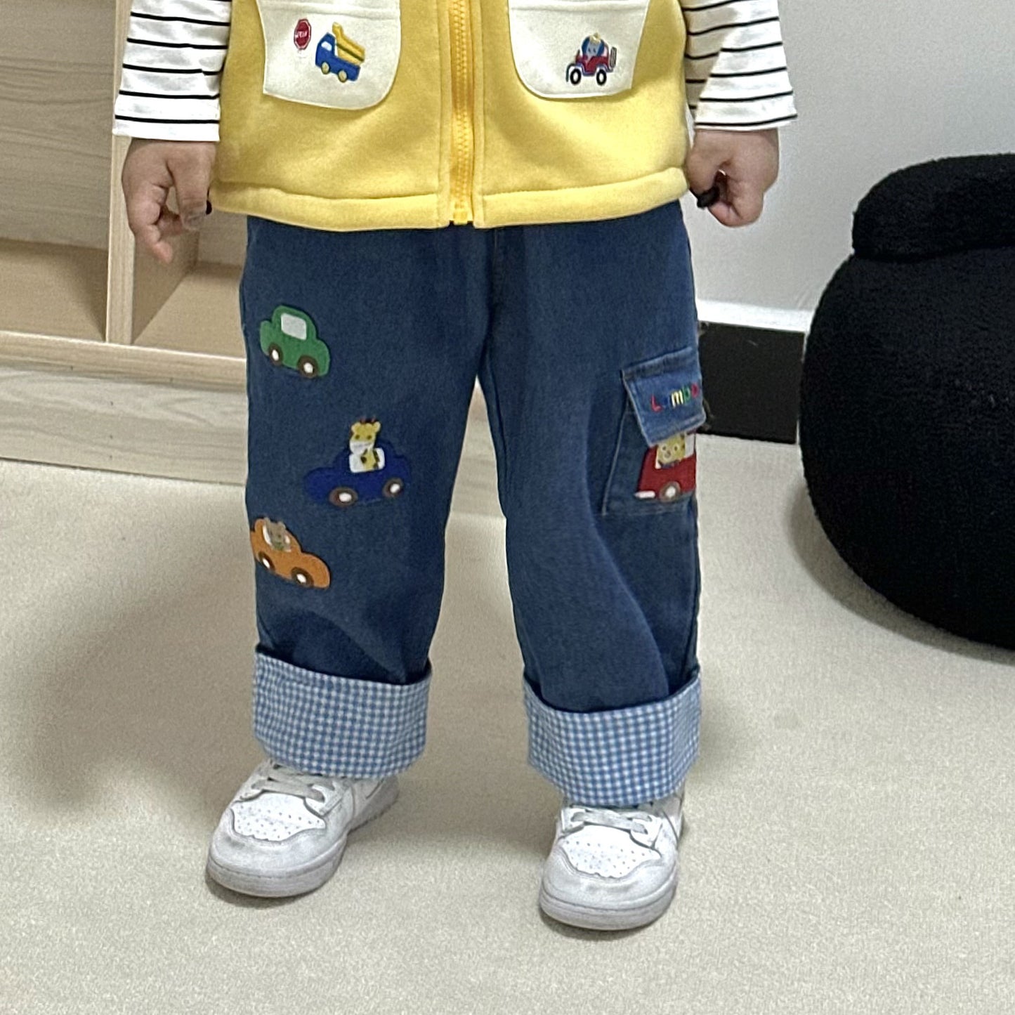 Children's Trousers Autumn Outfit Casual Cartoon Embroidered Children's Pants