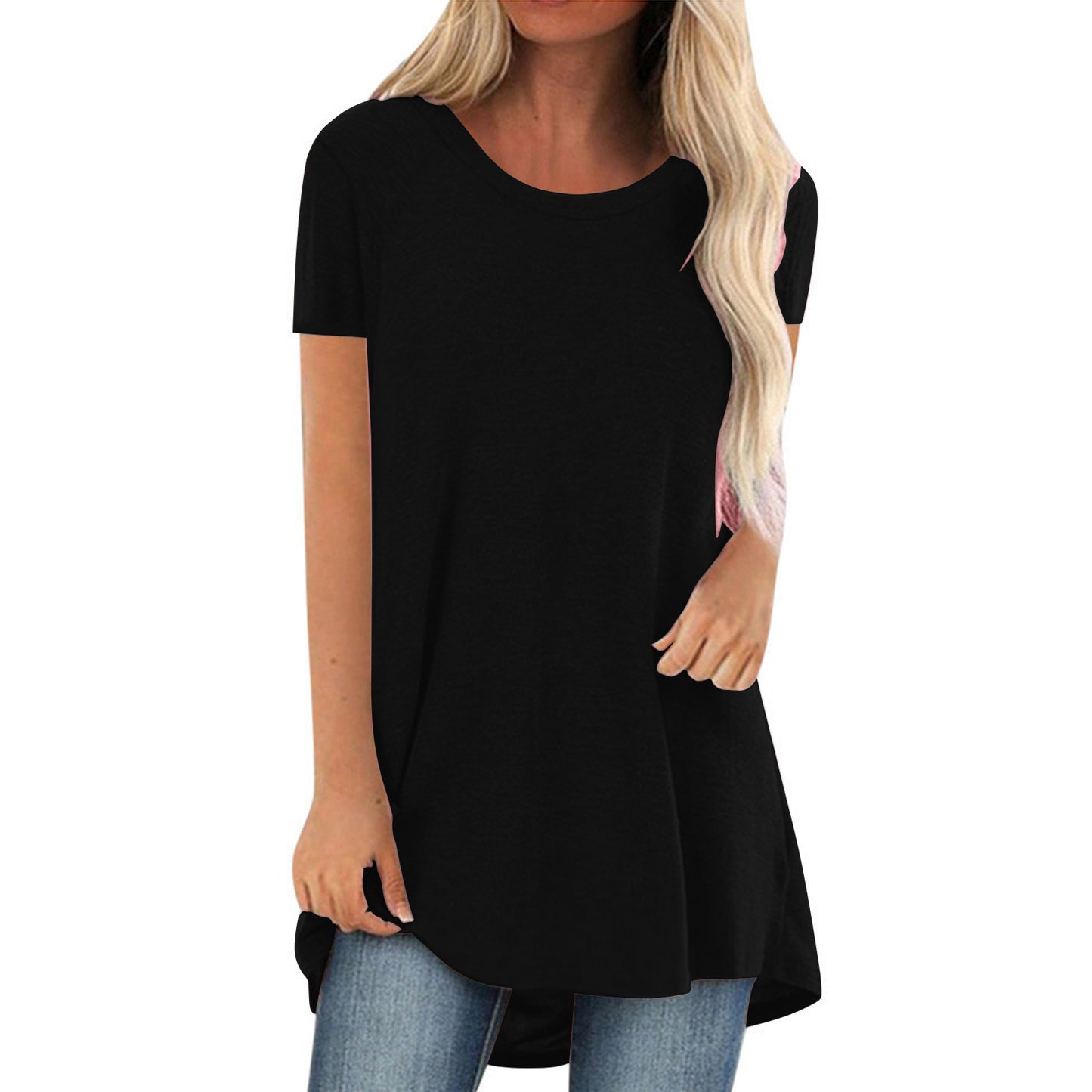 Women's Wear Casual Large Mid-length Round Neck Shorts