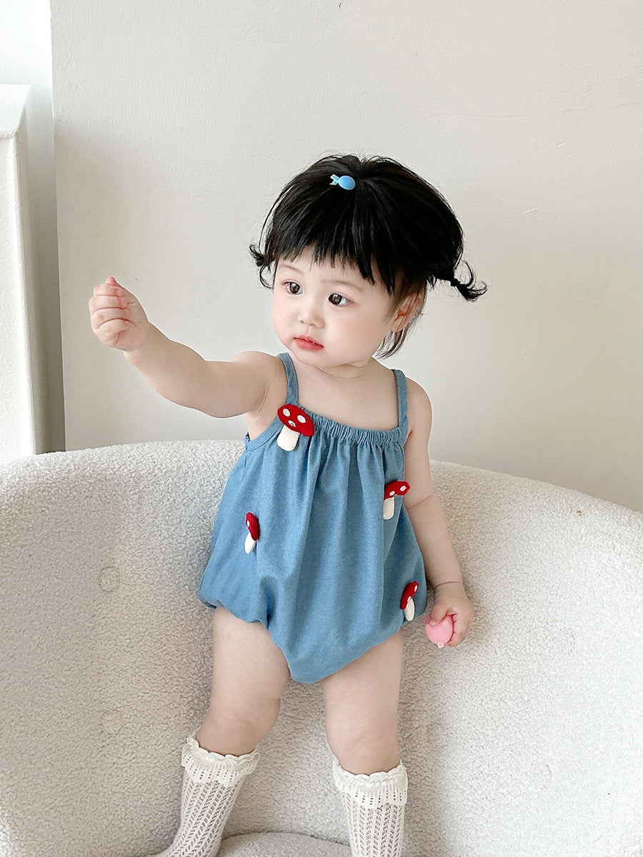 Summer Romper Small Sling Thin Bodysuit Born Jumpsuit, Climbing Suit