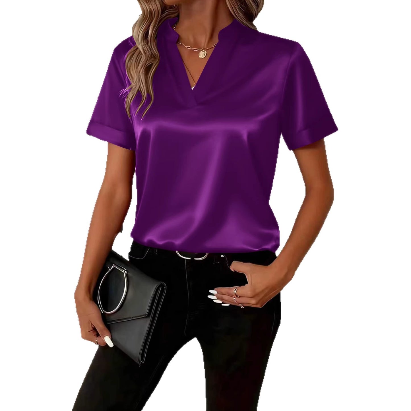 Innovative Women's Simple Temperamental Loose Shirt Women's T-shirt