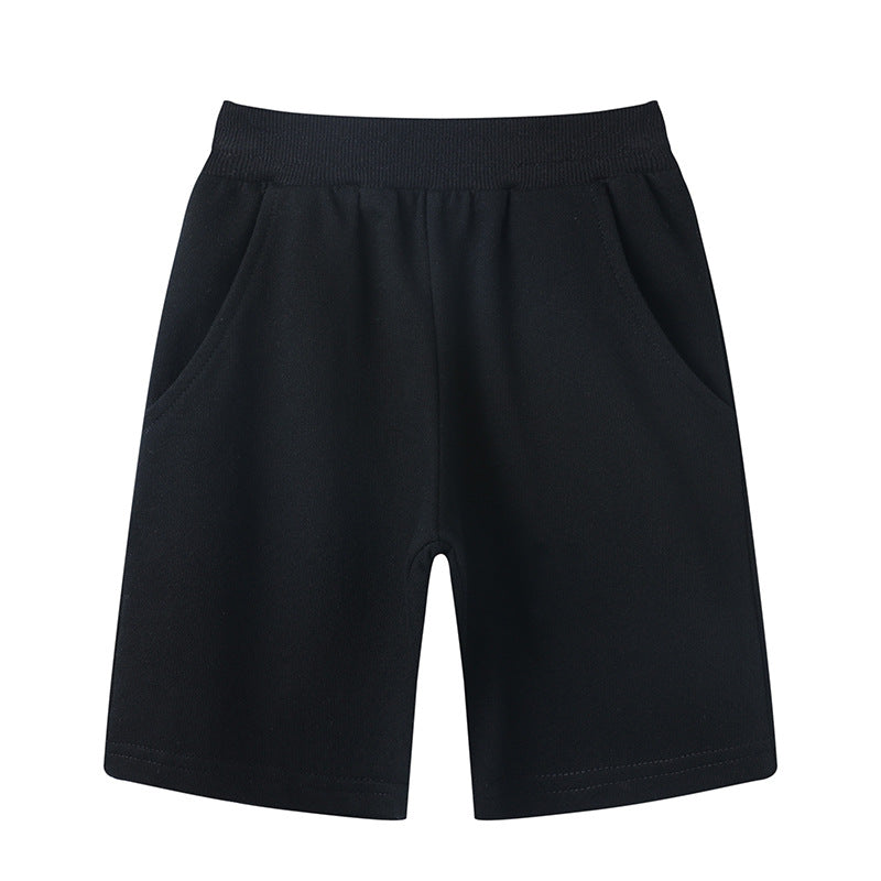 Children's Summer Version Cotton Shorts Boy Size Leisure Sports Home Solid Children's Pants