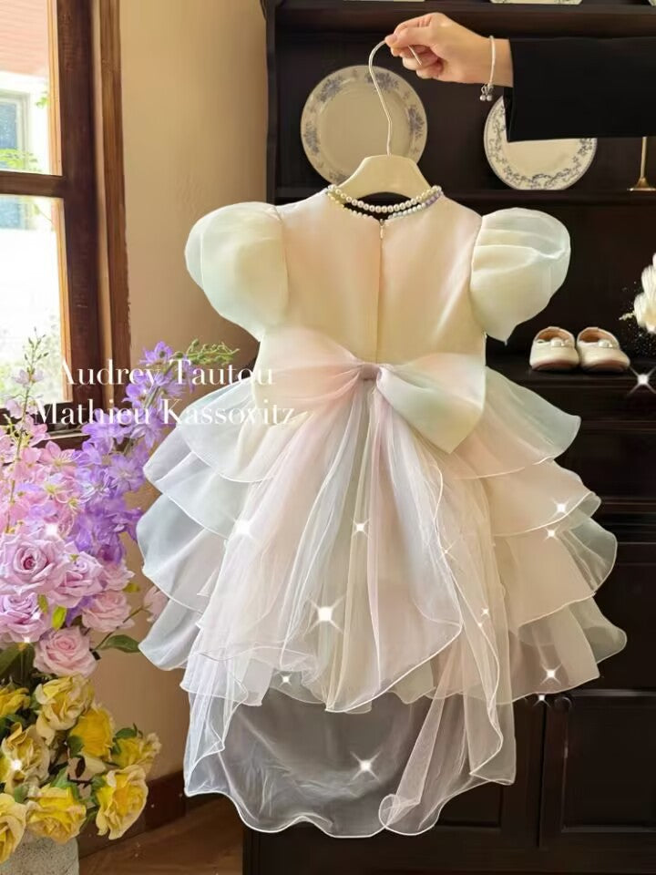 Children's Summer Princess Pettiskirt Gauze Rainbow Children's Dress