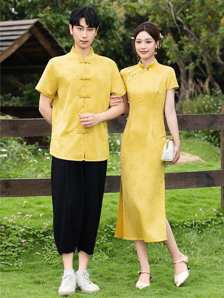 Of Three Or Four Pack Chinese Clothes Cheongsam For The Parent-child Outfit