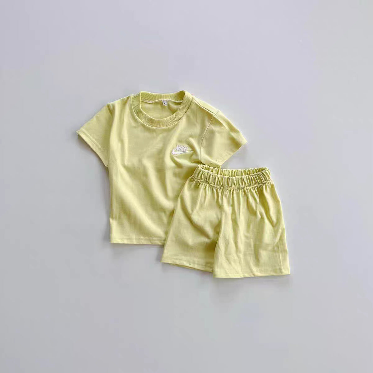 Children's Summer Short-sleeved Shorts Casual Sports Style Embroidered T-shirt Two-piece Fashion Children's Suit
