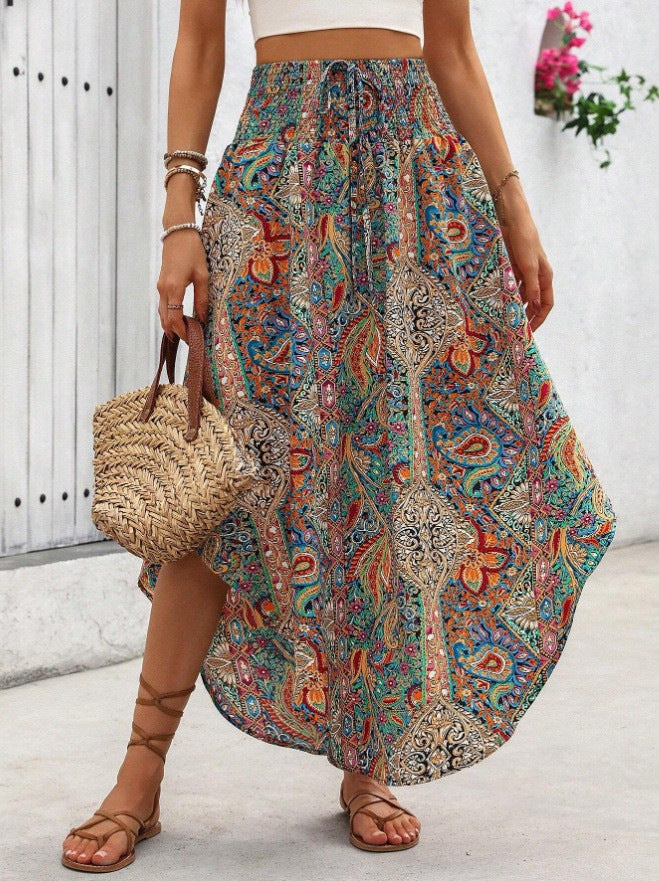 Women's Bottoms Personalized Printing Female A- Line Casual Fashion Slimming Slim Skirt