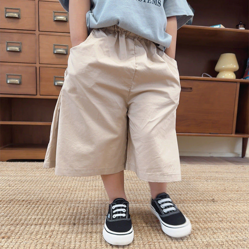 Children's Broken Size Fold Summer Wide Leg Children's Pants