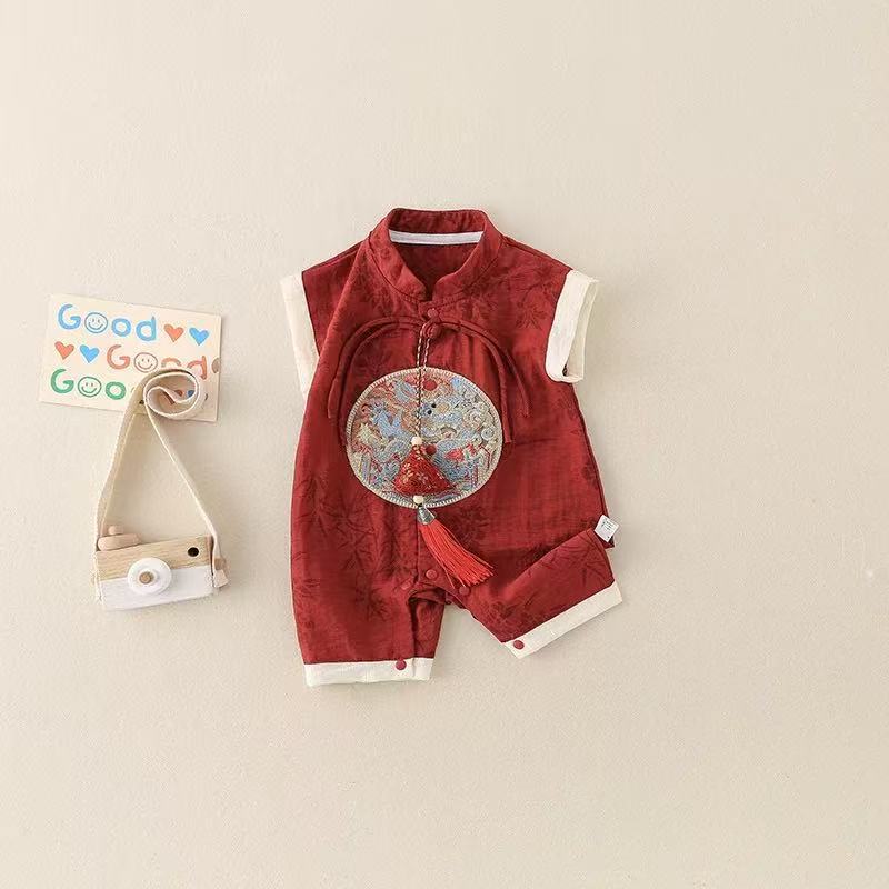 Embroidery Jumpsuit First Month Old Days Jumpsuit, Climbing Suit
