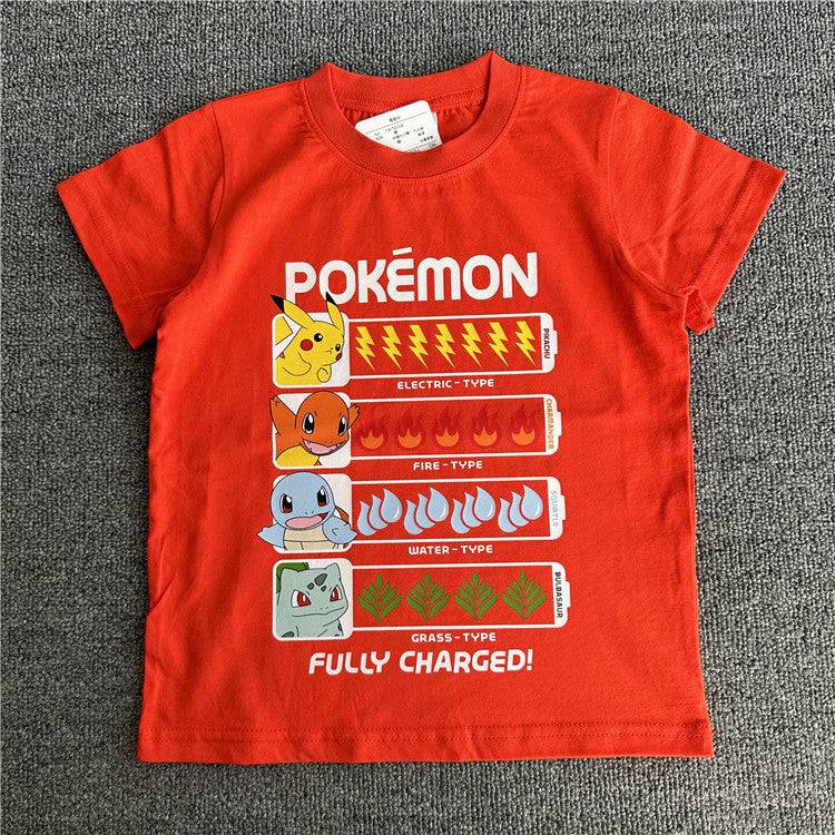 Versatile Children's Summer Cartoon Anime Short-sleeved Children's T-shirt