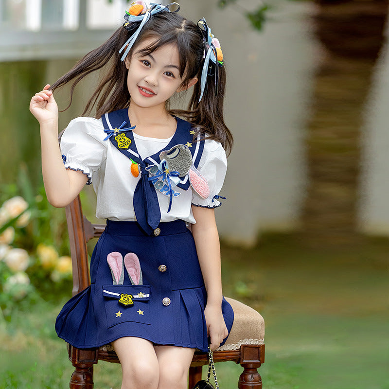 Summer Rabbit Police Officer Performance Costume Western Style Children's Suit