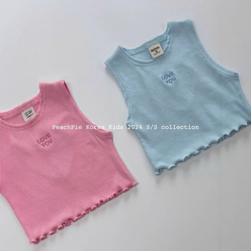 Summer Western Style Hollowed Heart Shape Fashion Personalized Short Children's T-shirt