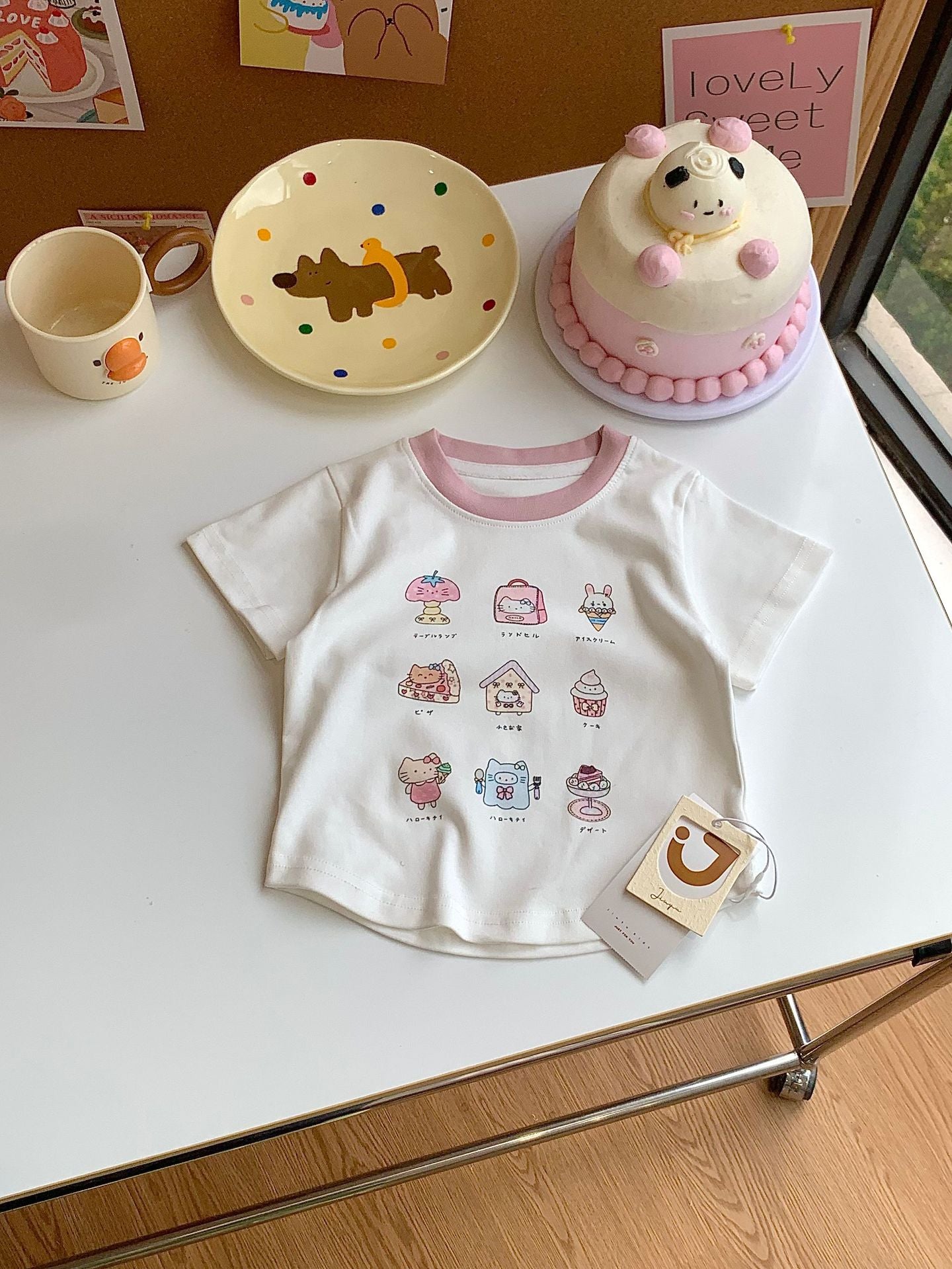 Summer Cartoon Printed Cotton Fashionable Short Sleeve Children's T-shirt