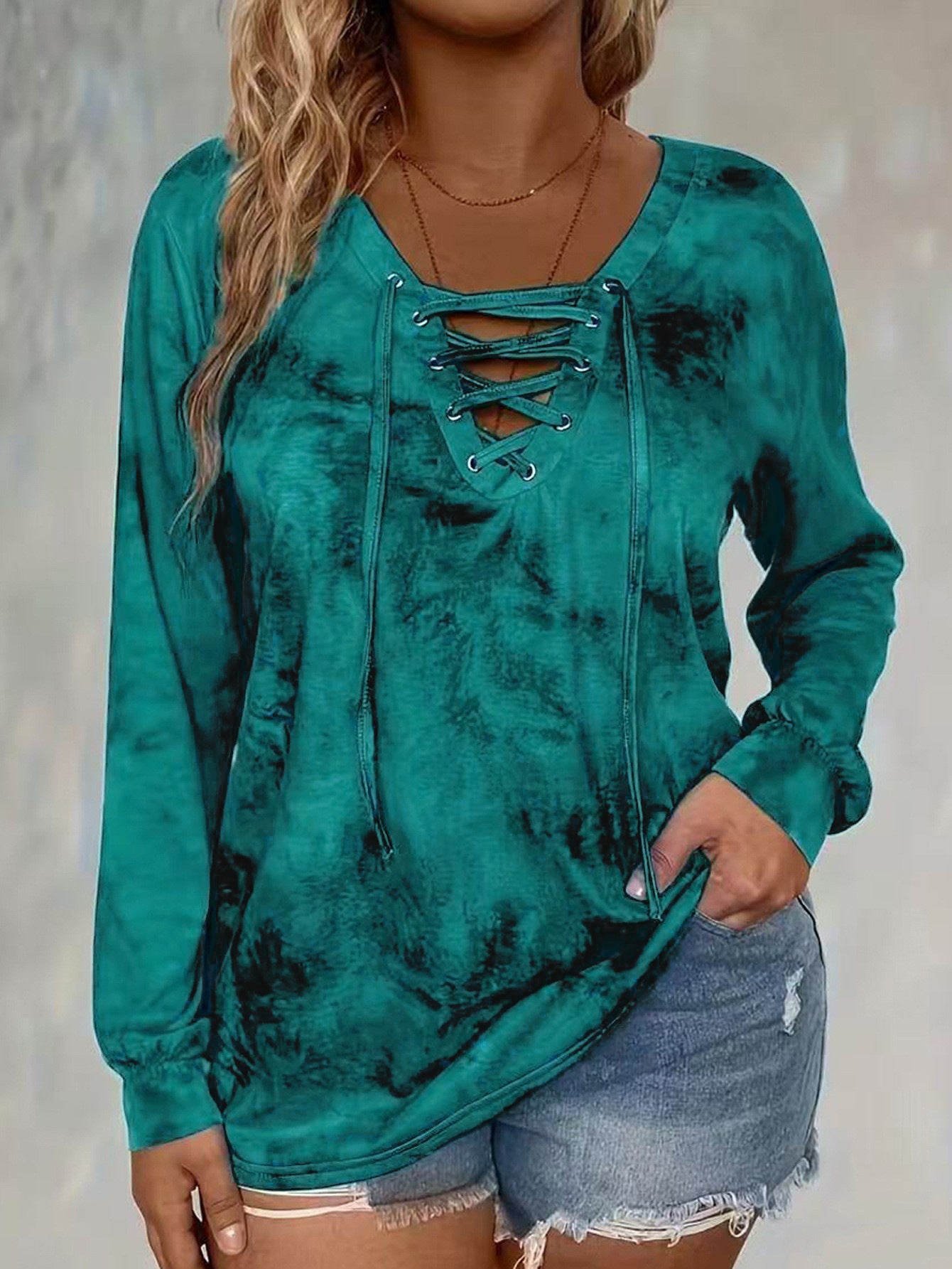 Women's Spring Printing Casual Long Sleeve Elegant Large Size T-shirt