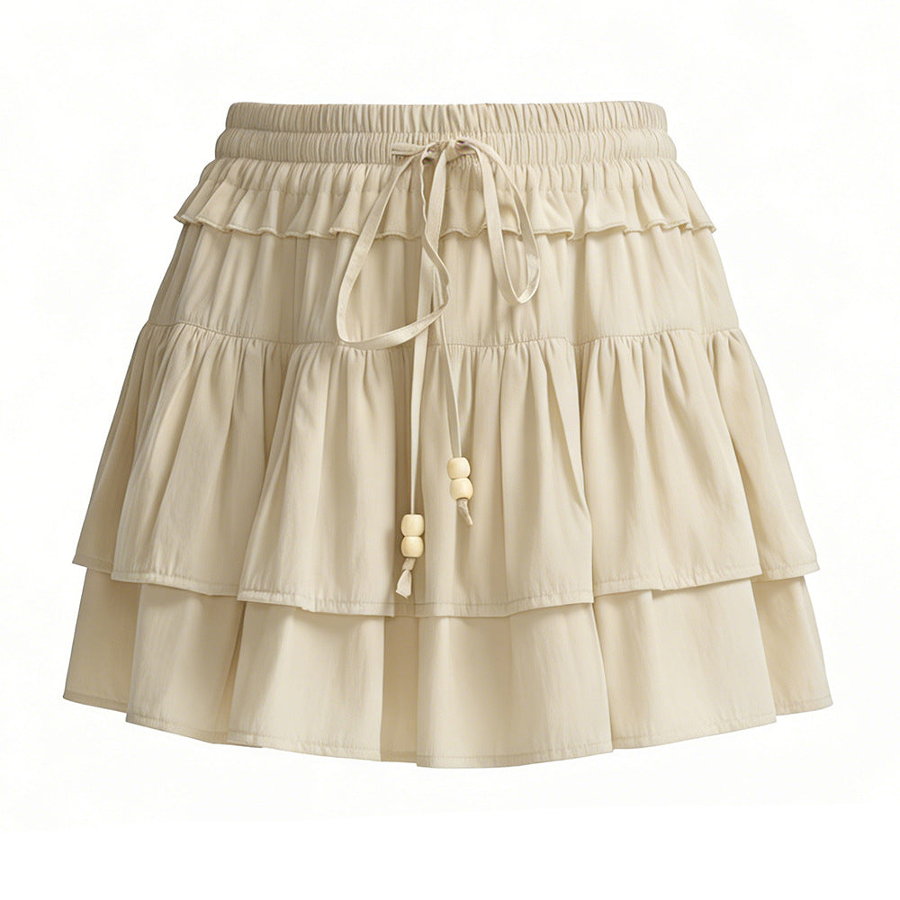 Women's Drawstring Summer High Waist Compression Skirt