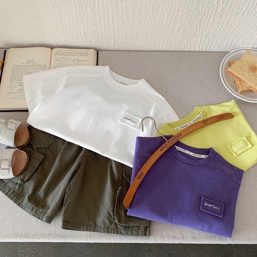 Children's Summer Personality Stitching Casual Fashion Pure Children's T-shirt