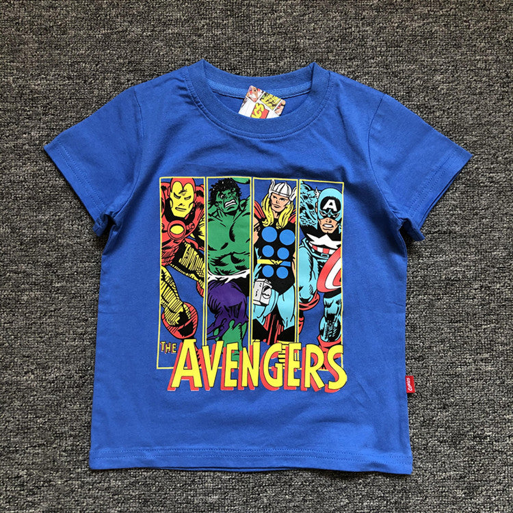 Children's Cartoon Captain Spider Hero Series Boy Children's T-shirt