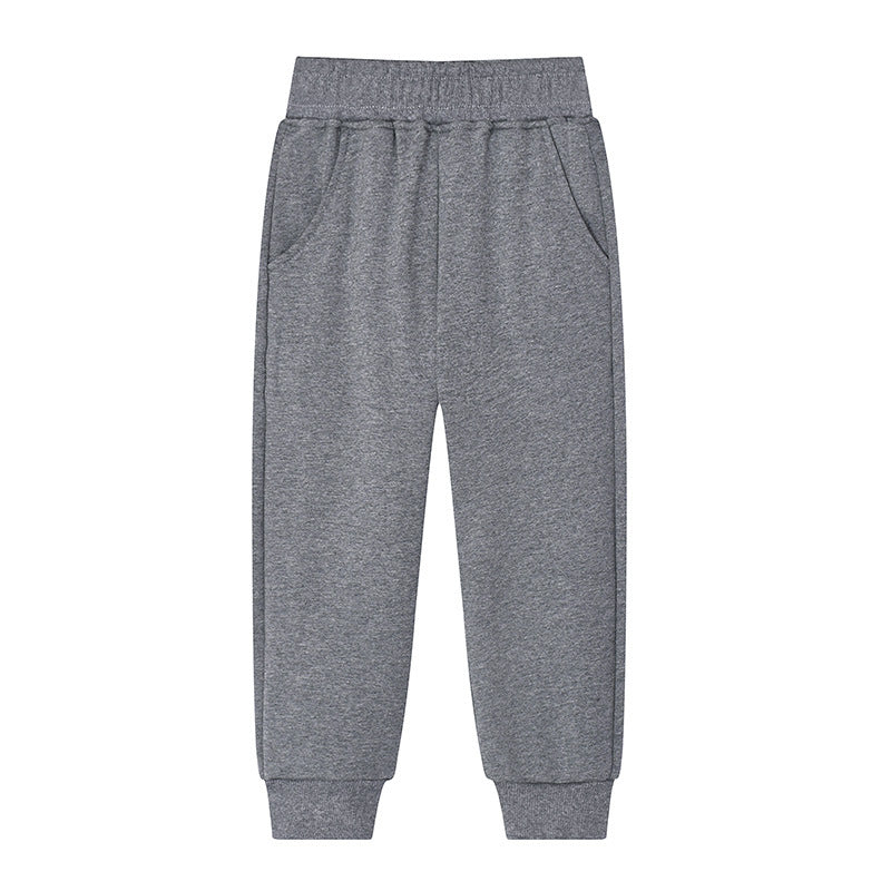 Crawler Primary Secondary School Garden Gray Sports Dark Children's Pants