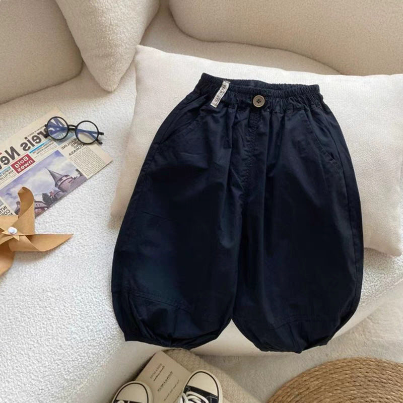 Children's Boys Summer Casual Western Style Personality Trendy Korean Letter Children's Pants
