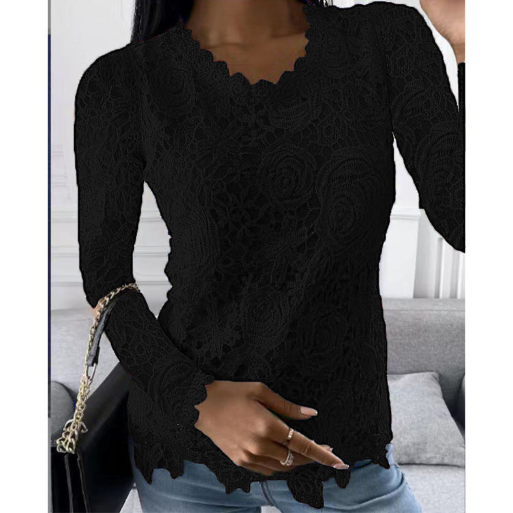 Cool Classy Fashion New Women's Summer Lace Shirt, Chiffon Shirt