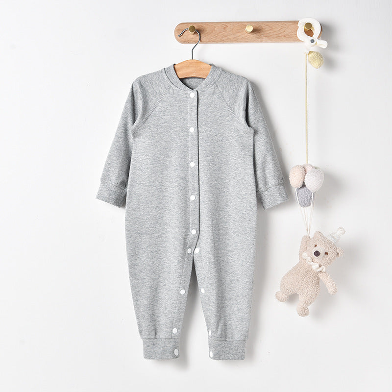 Children's Three Cotton Long-sleeved Jumpsuit Boneless Rompers Pajamas Outdoor Clothing Single Jumpsuit, Climbing Suit