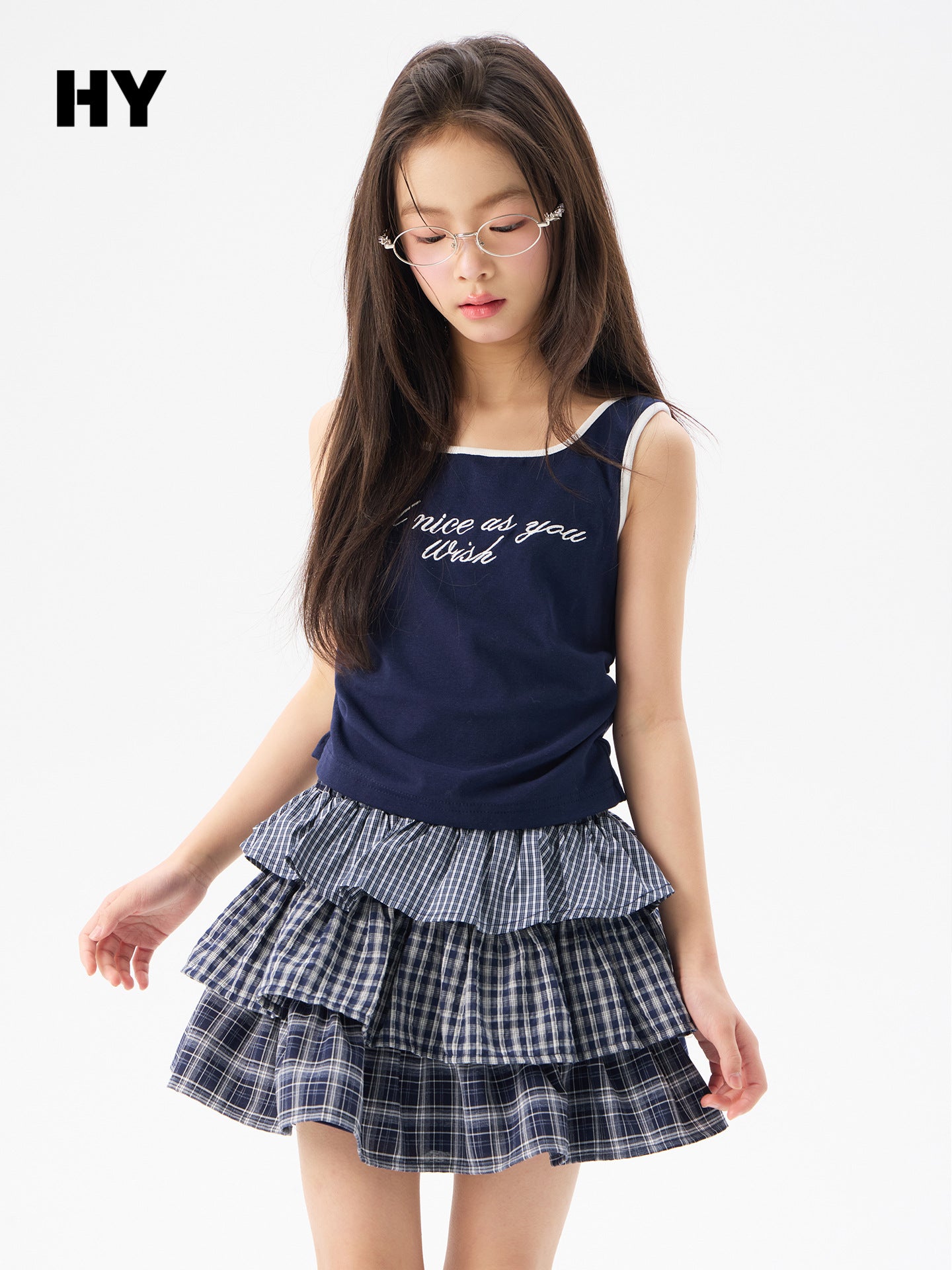 Children's Preppy Style Camisole Thin Sleeveless Bottoming Shirt Middle School Children's T-shirt