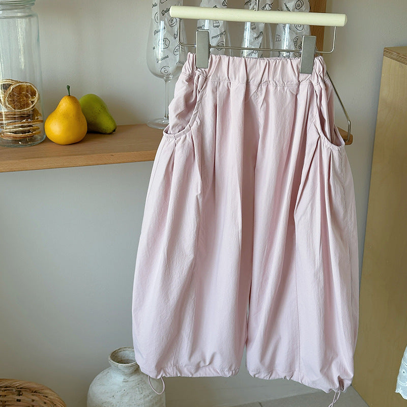 Children's Western Style Outdoor Trousers Solid Color Casual Children's Pants
