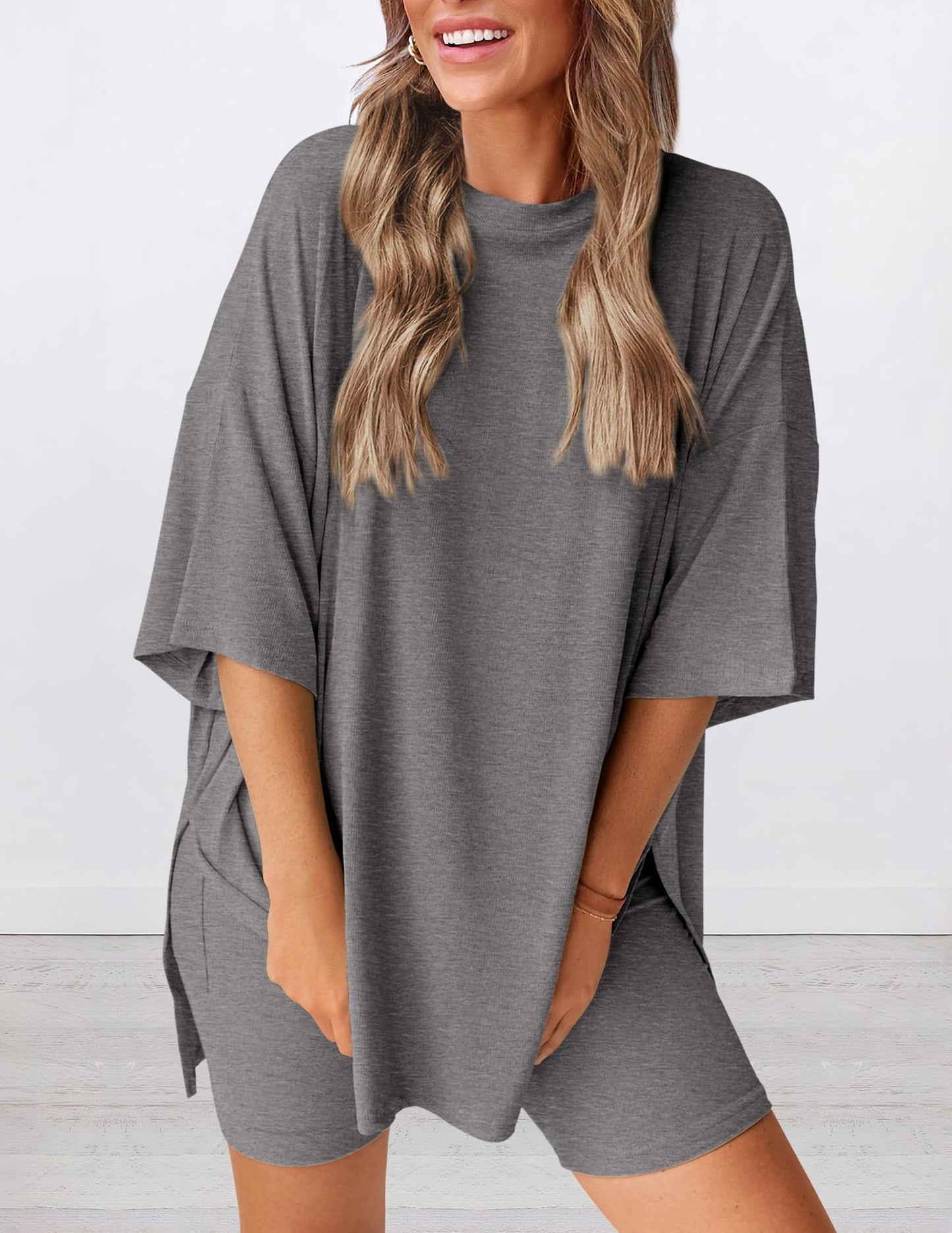 Women's Summer Set Solid Color Loose Pajamas Fashion Casual Suit