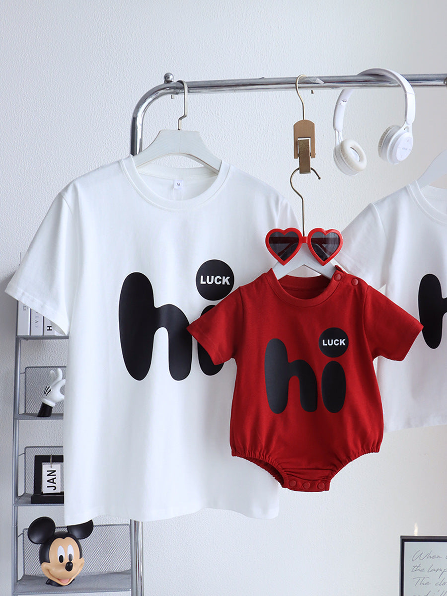 Romper Summer Short-sleeved T-shirt Family Of Parent-child Outfit