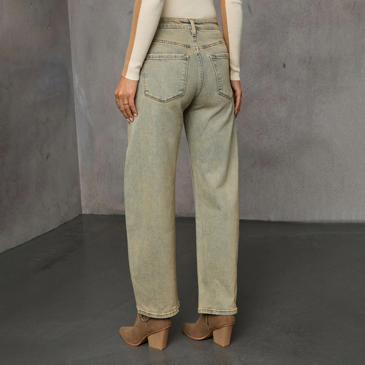 Women's Street Straight Nostalgic Retro Blue Denim Trousers Women's Jeans