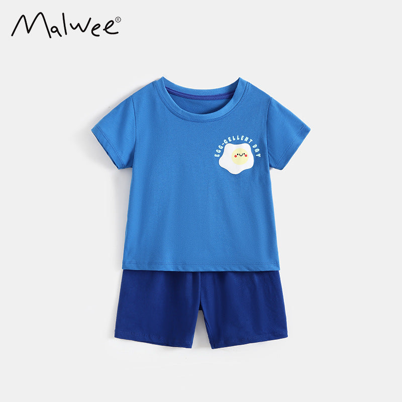 Slouchy Cool Boy's Summer Handsome Two-piece Children's Suit