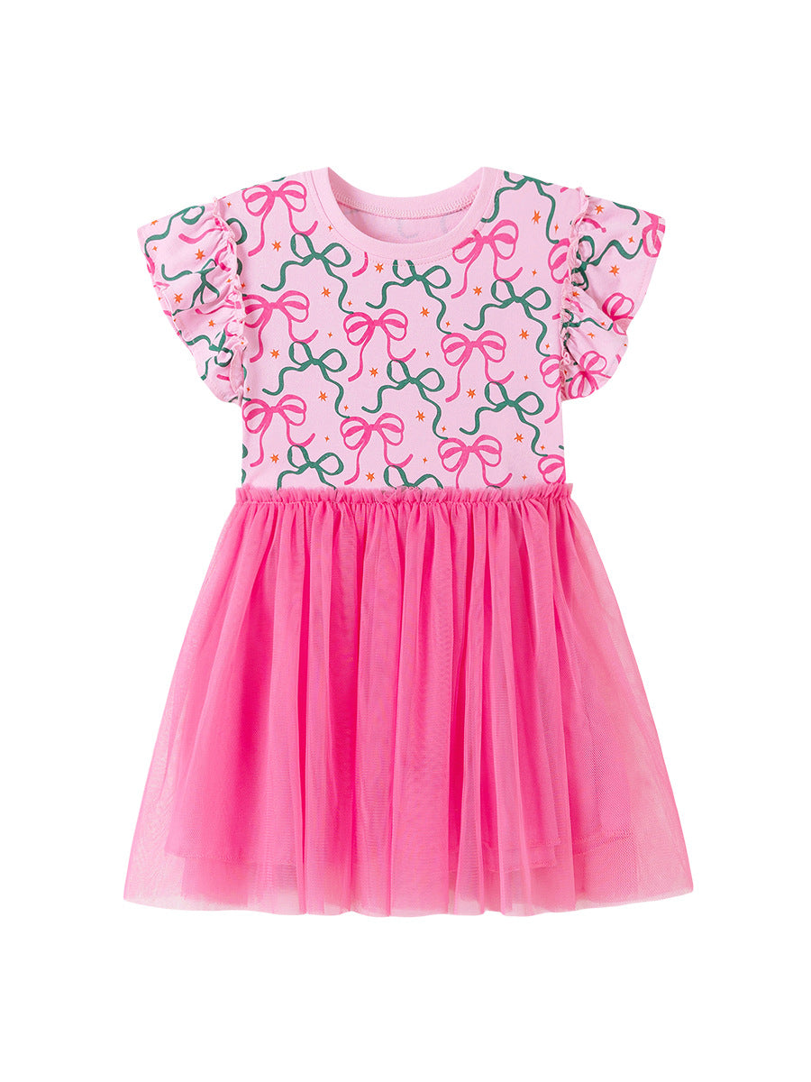 Graceful Casual Children's Skirt Summer Mesh Children's Dress