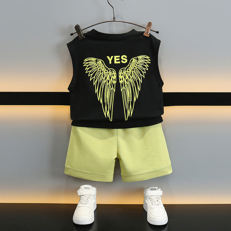 Children's Vest Set Cool Handsome Sleeveless Two-piece Thin Children's Suit