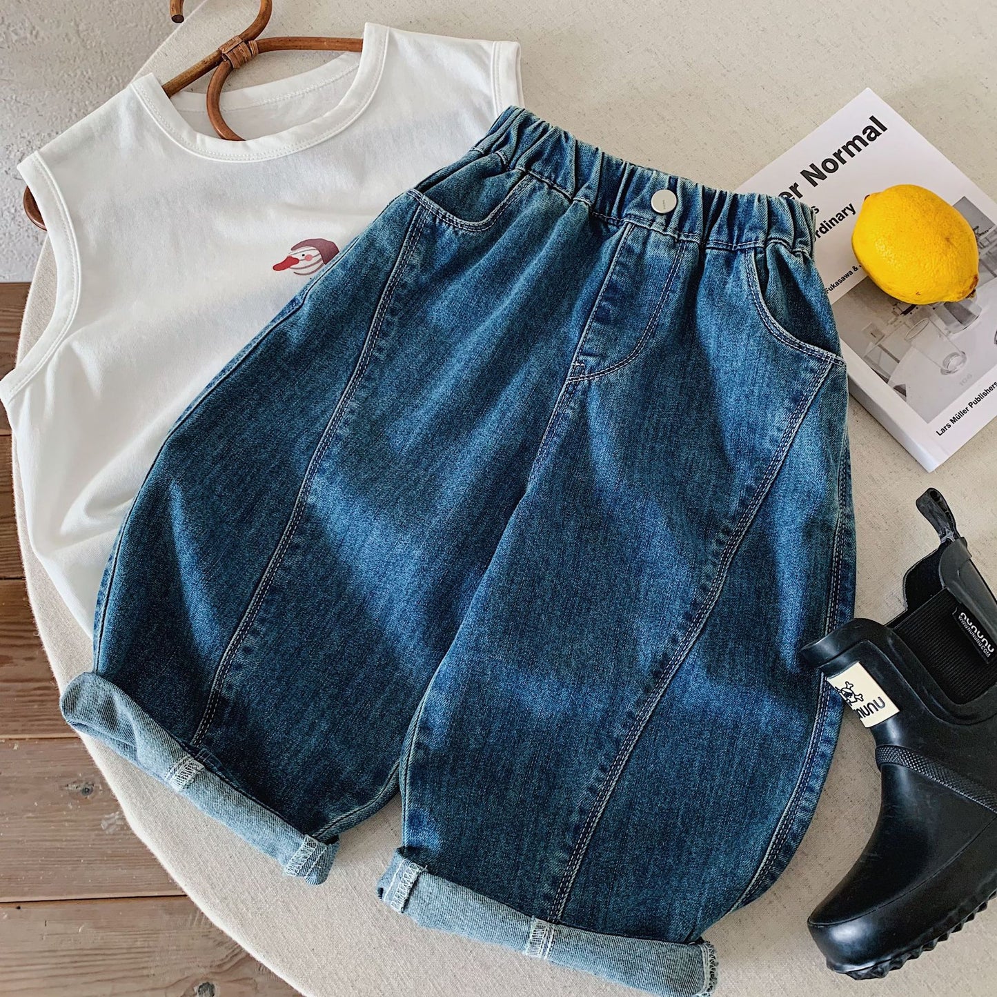 Children's Boy Machete Jeans Casual Thin Type Loose Children's Pants