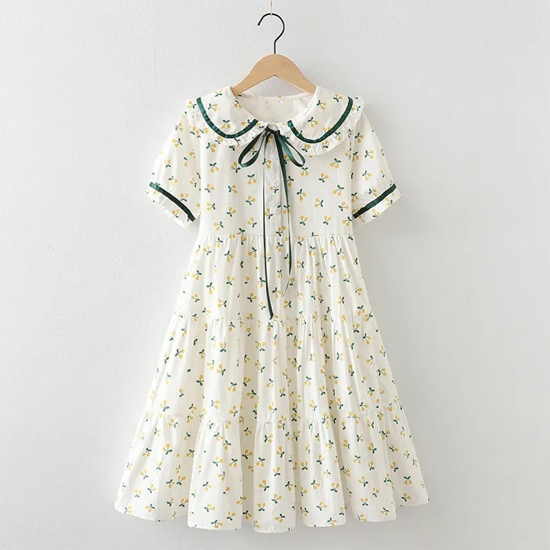 Children's Floral Princess Middle Big Clothing Sweet Children's Dress