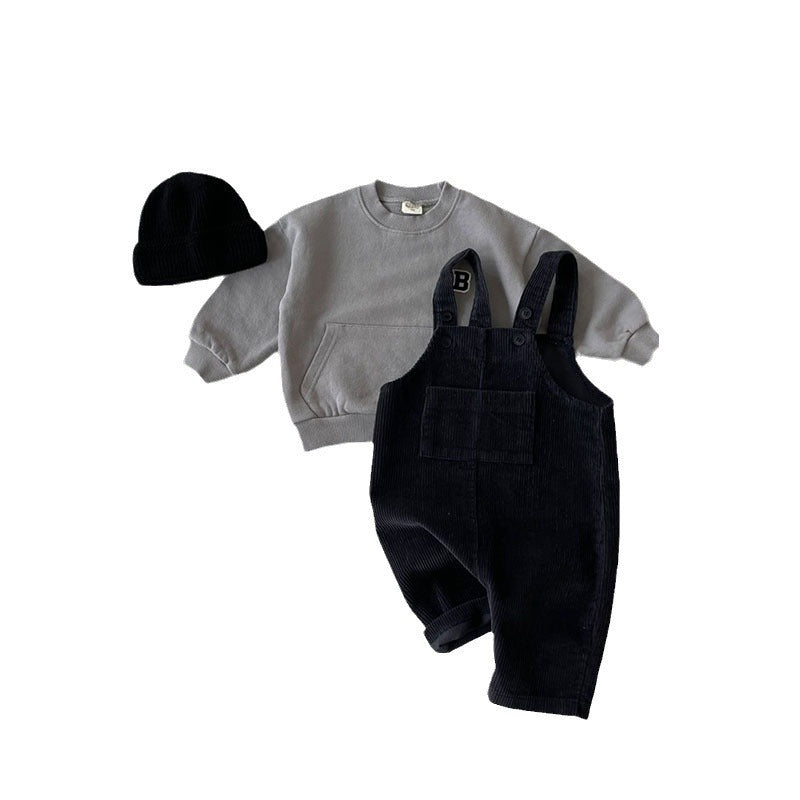 Women's & Men's Corduroy Clothing Casual Trendy Jumpsuit Overalls Children's Pants