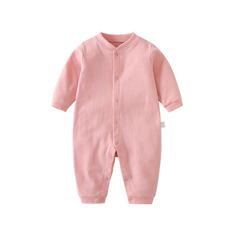Born Infant Pair Of Buckles Split Jumpsuit Snap Button Clothes Jumpsuit, Climbing Suit