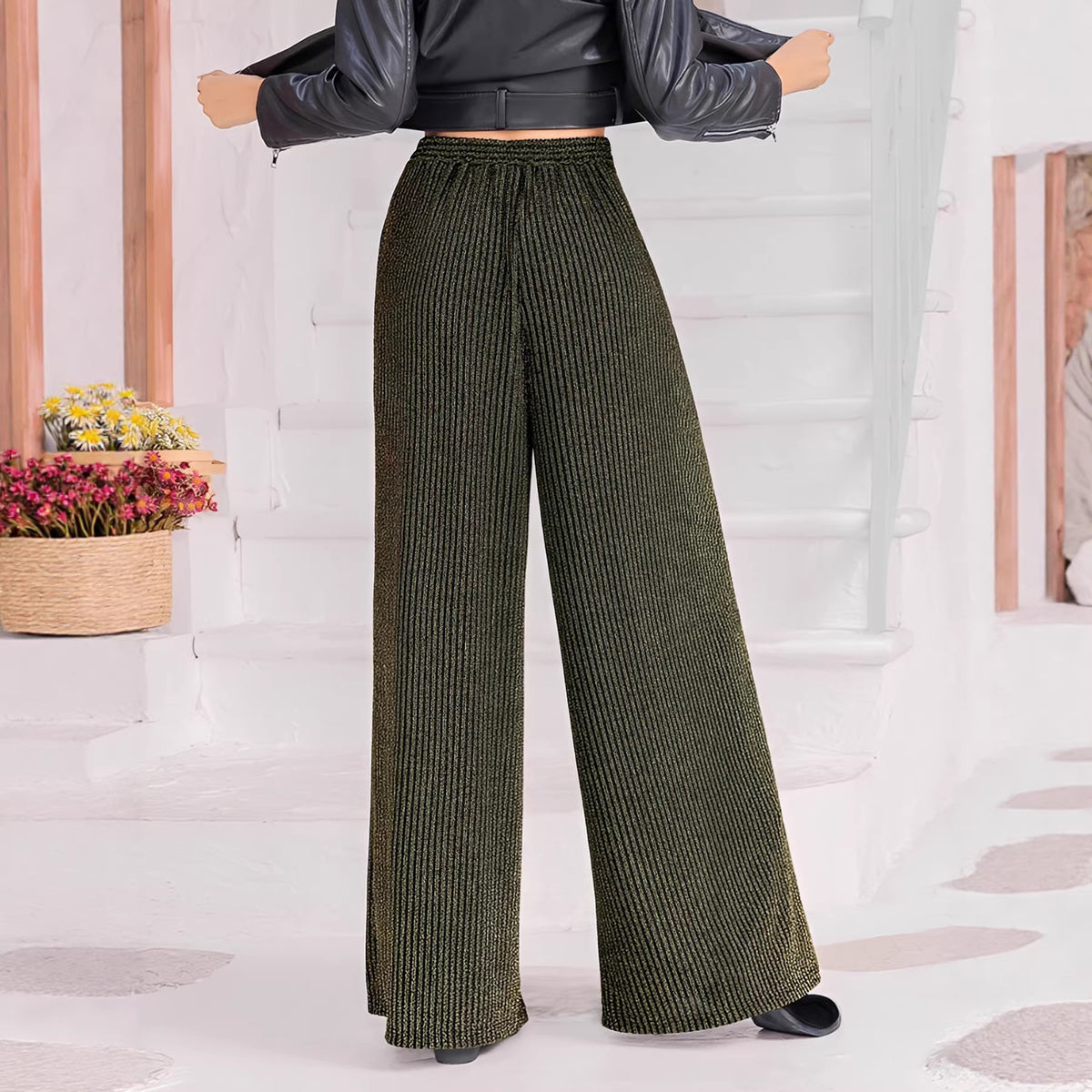 Fashion Stylish Women's Solid Color Elegant Casual Pants