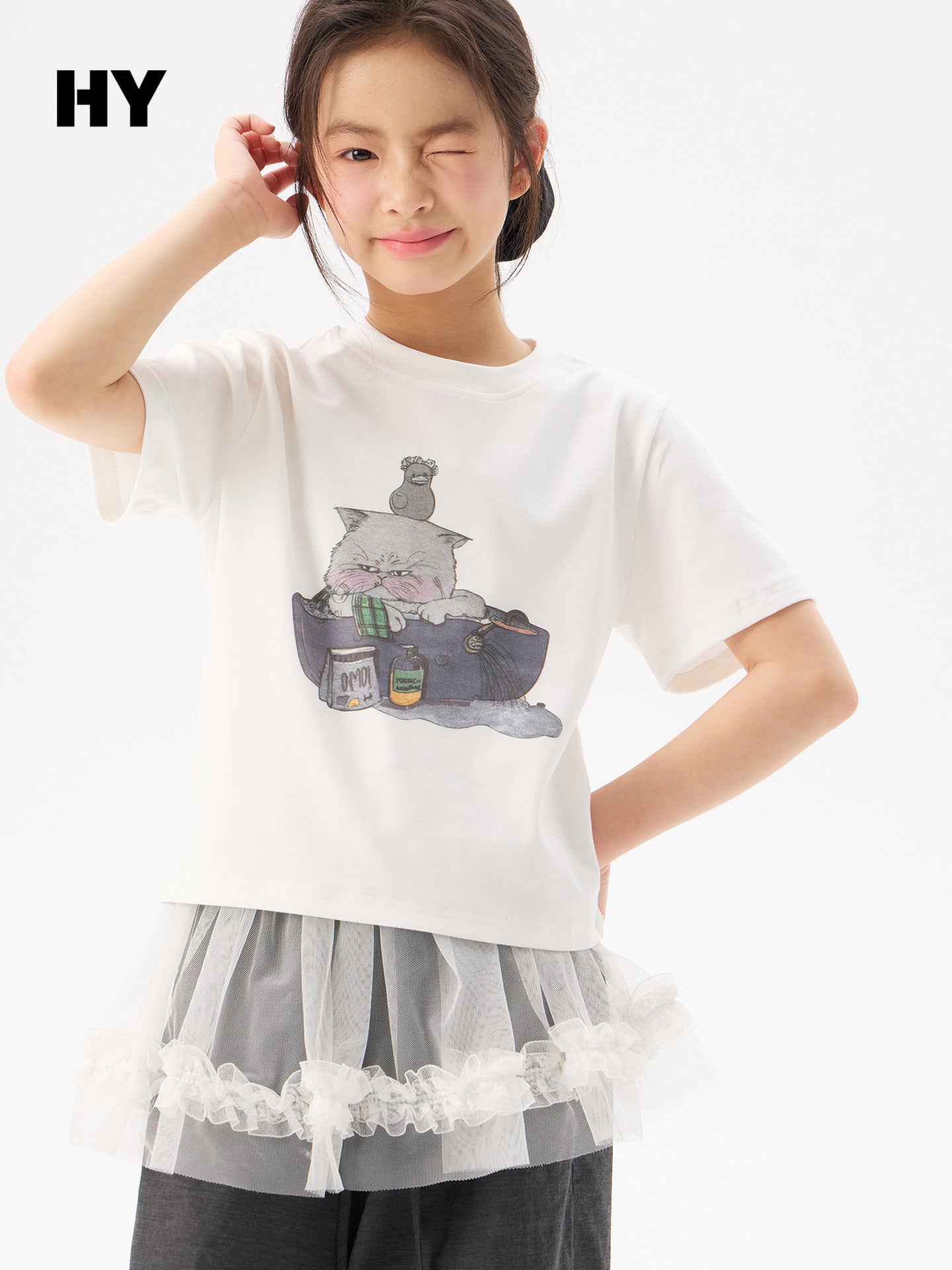 Children's Clothing Short-sleeved Cartoon Print Bottoming Shirt Children's T-shirt