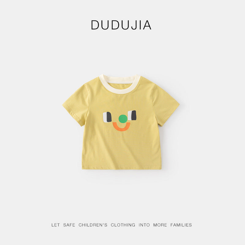 Children's Wear With Jeans Summer T-shirt Short-sleeved Children's Pants