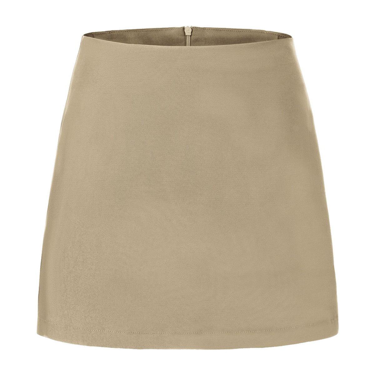 Double Slit Zipper Lining Female Temperament Skirt