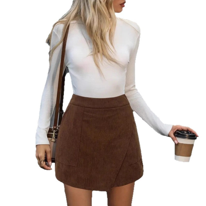 Women's Bag Arm Fashion High Waist Slimming Word Skirt