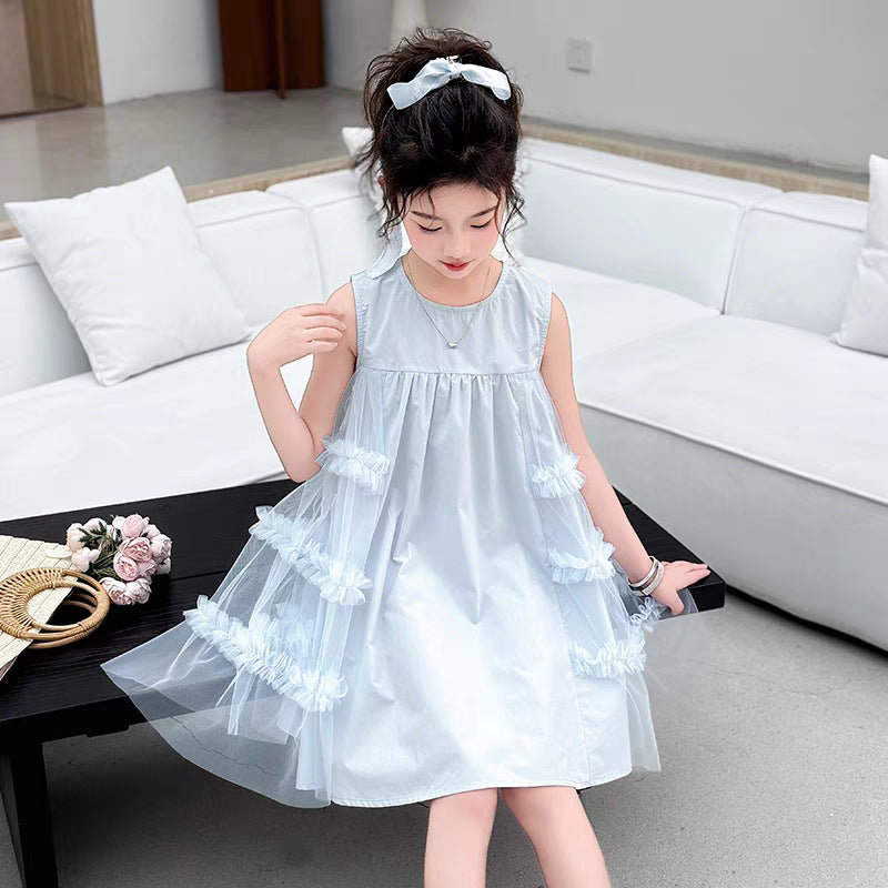 Children's Summer Trendy Thin Skirt Fashion Princess Mesh Children's Dress
