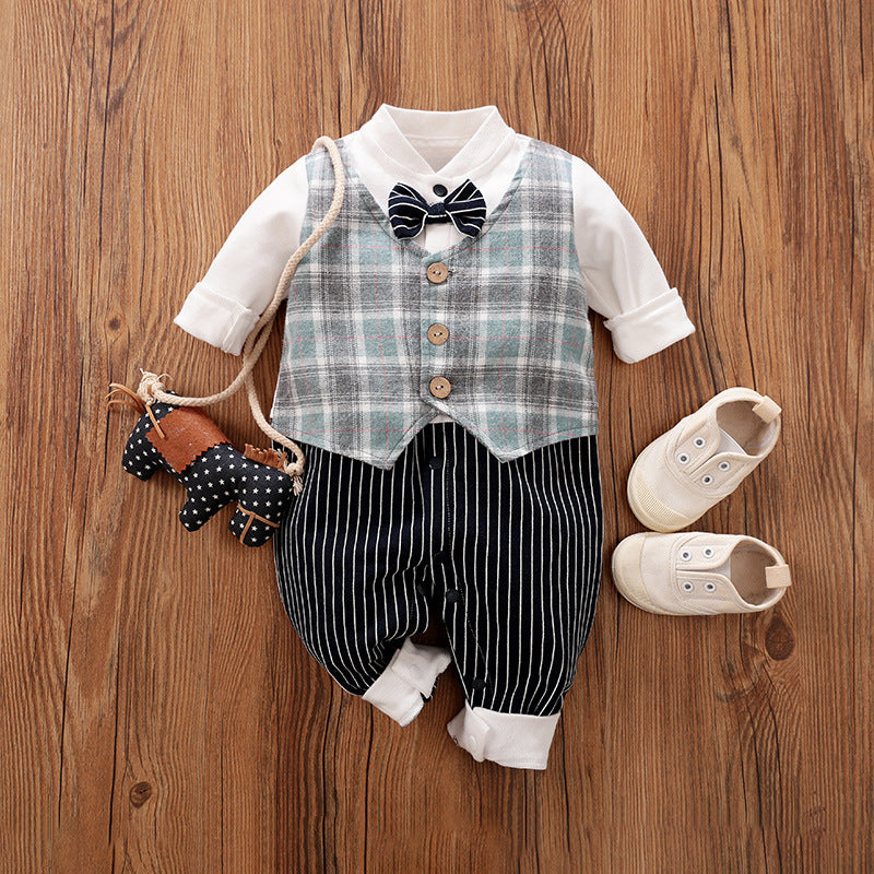 Jumpsuit Red Born Rompers Handsome Autumn Jumpsuit, Climbing Suit