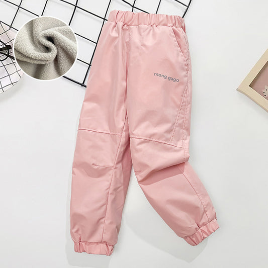 Children's Waterproof Fleece-lined Medium Large Warm Tactical Children's Pants