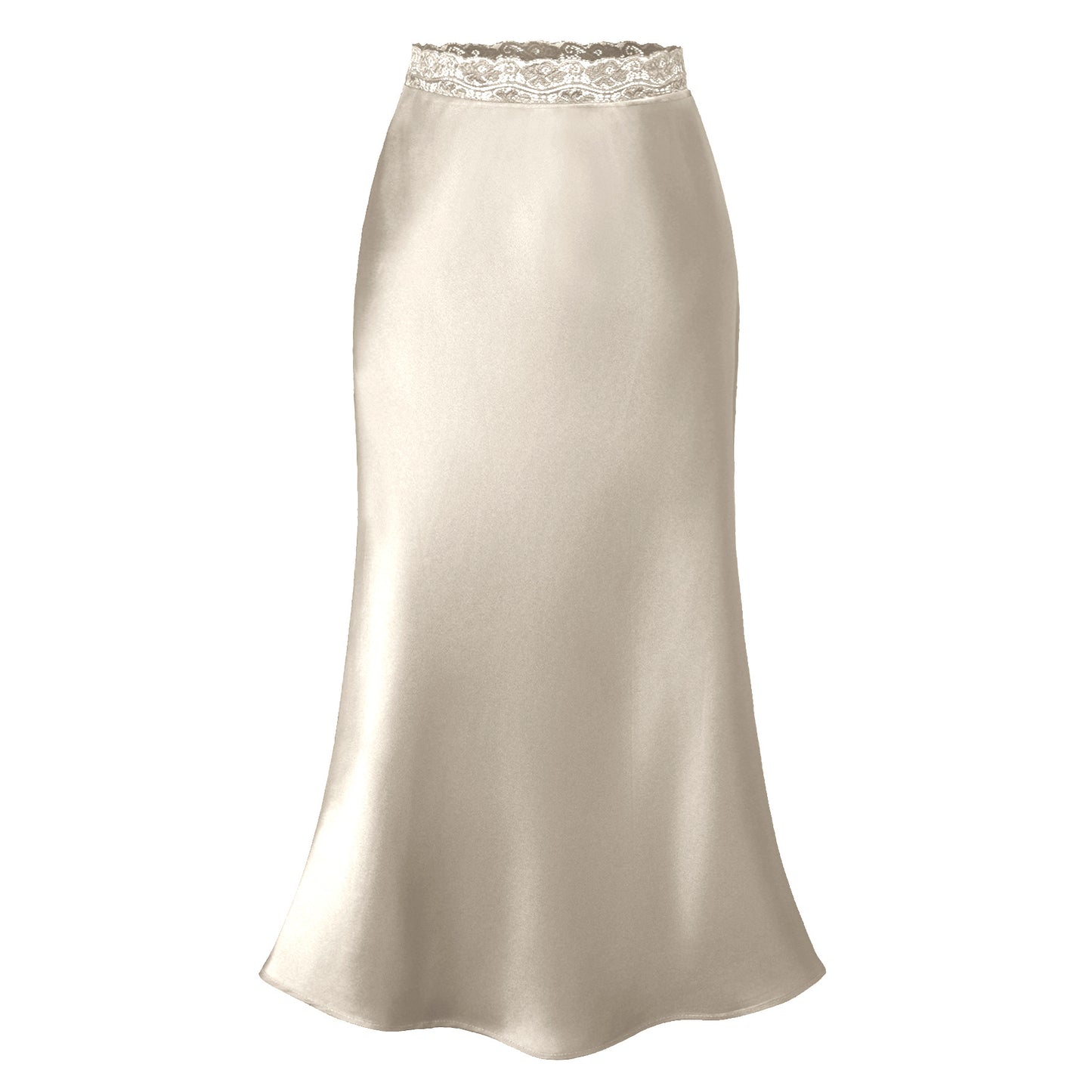 Women's Lace Waist Satin Fashionable Sexy Elastic Skirts