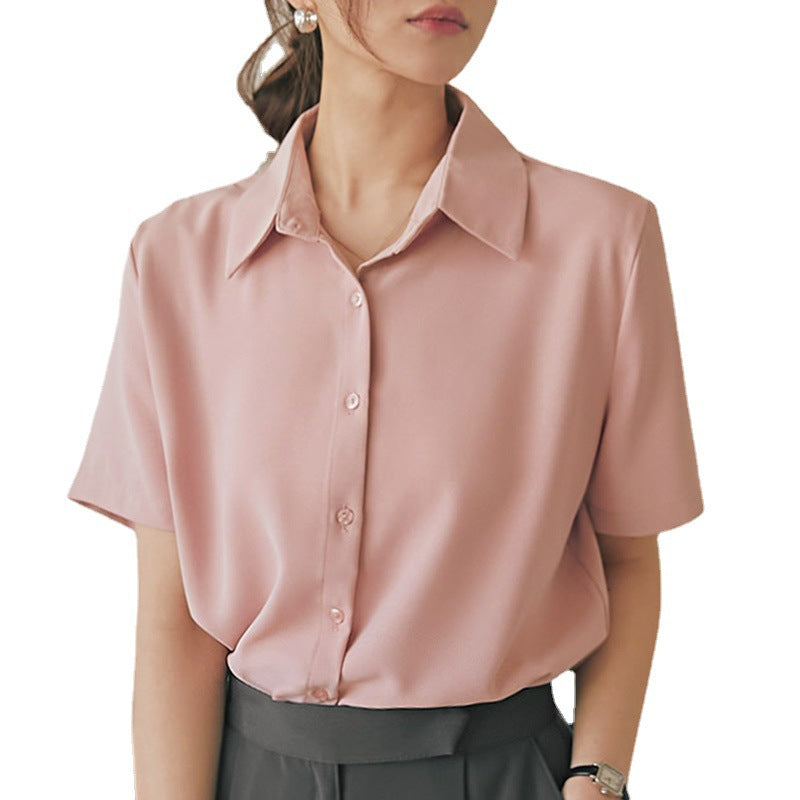 Women's Shirt Summer Short-sleeved Casual Fashion French Style Temperament Blouse