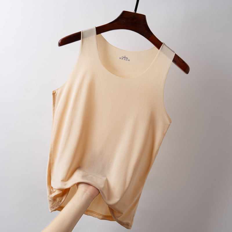 Women's Seamless Ice Silk Underwear Female Korean Style Slimming Blouses